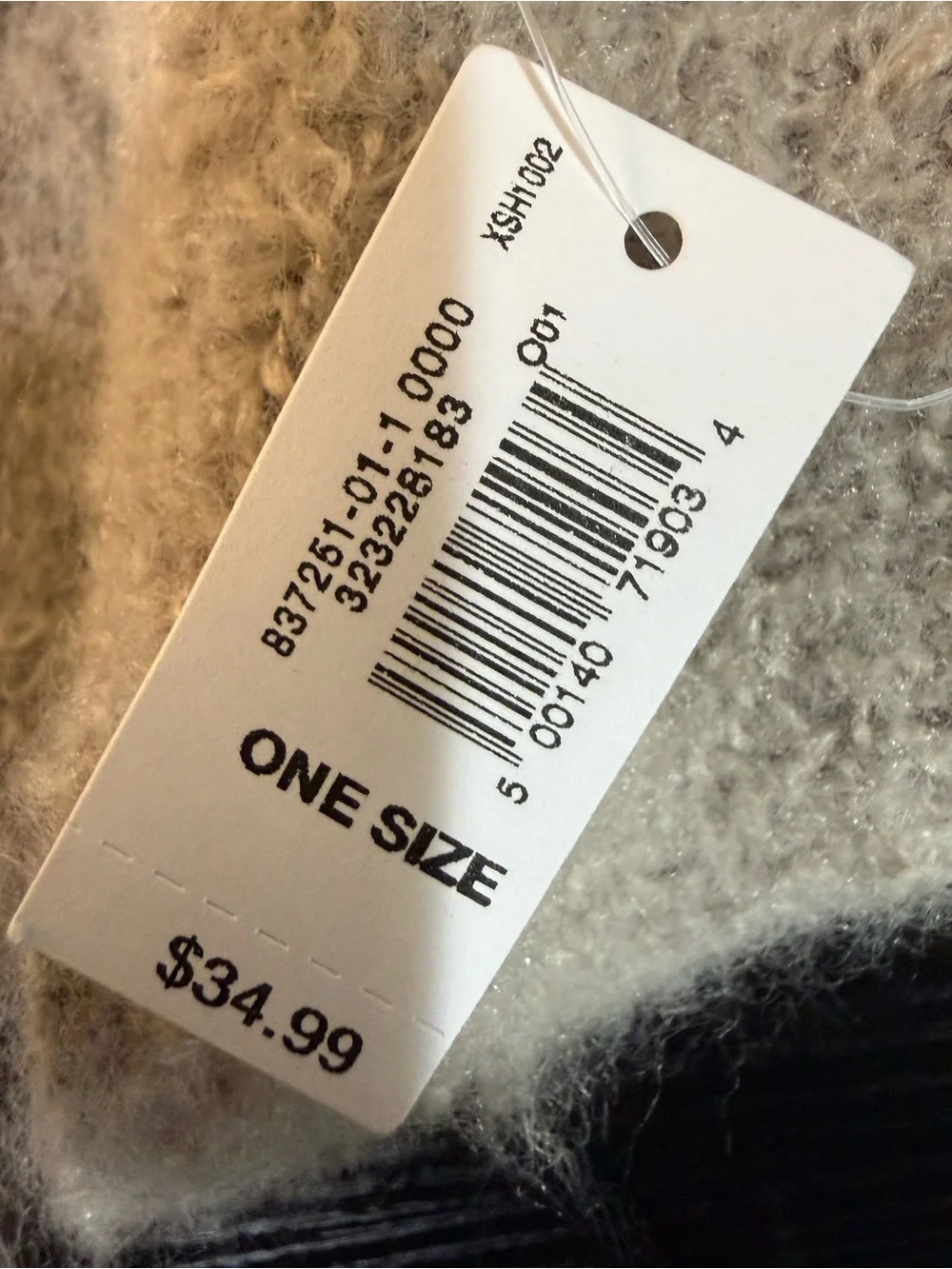 Gap Brushed Fringe Scarf Quail Taupe Beige 72” Soft Fuzzy NWT